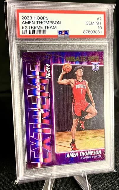 Amen Thompson 2023 NBA Hoops Extreme Team #2 Holo GEM MT PSA 10