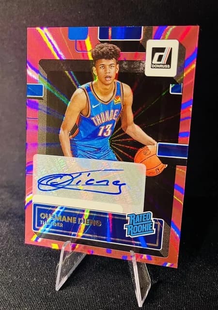PINK LASER 2022-23 Donruss OUSMANE DIENG Rated Rookie Signatures #211 RARE