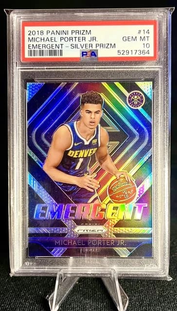 MICHAEL PORTER JR SILVER RC 2018 Panini Prizm Emergent #14 PSA 10 GEM MT Rookie