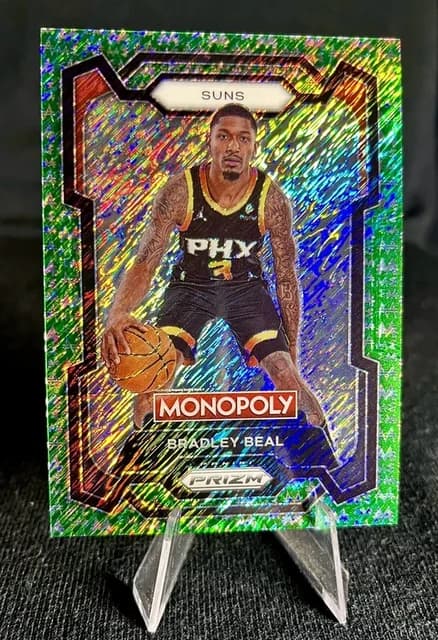 2023-24 Panini Prizm Monopoly Bradley Beal Green Money Shimmer /20 Suns