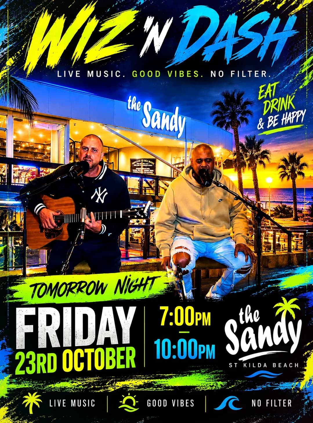 Wiz 'n Dash at The Sandy Sandringham — Friday 23rd October 7:00PM–10:00PM
