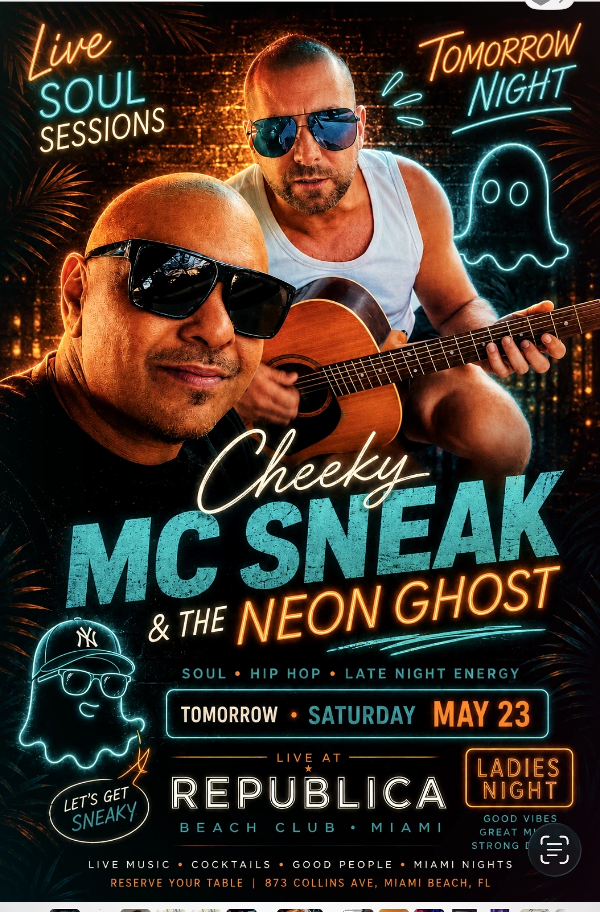 Cheeky MC Sneak & The Neon Ghost Live Soul Sessions poster